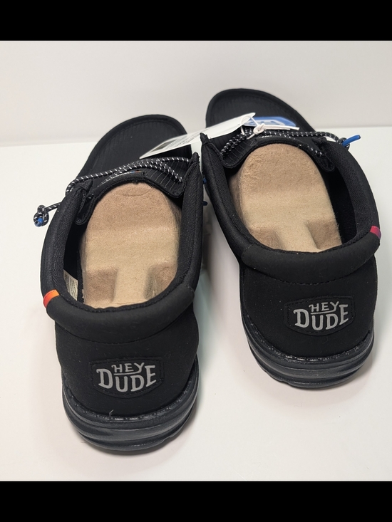 Hey Dude Wally NASCAR Shoes Mens Size 13 Black Ripstop Slip On Loafers NWT main image 8